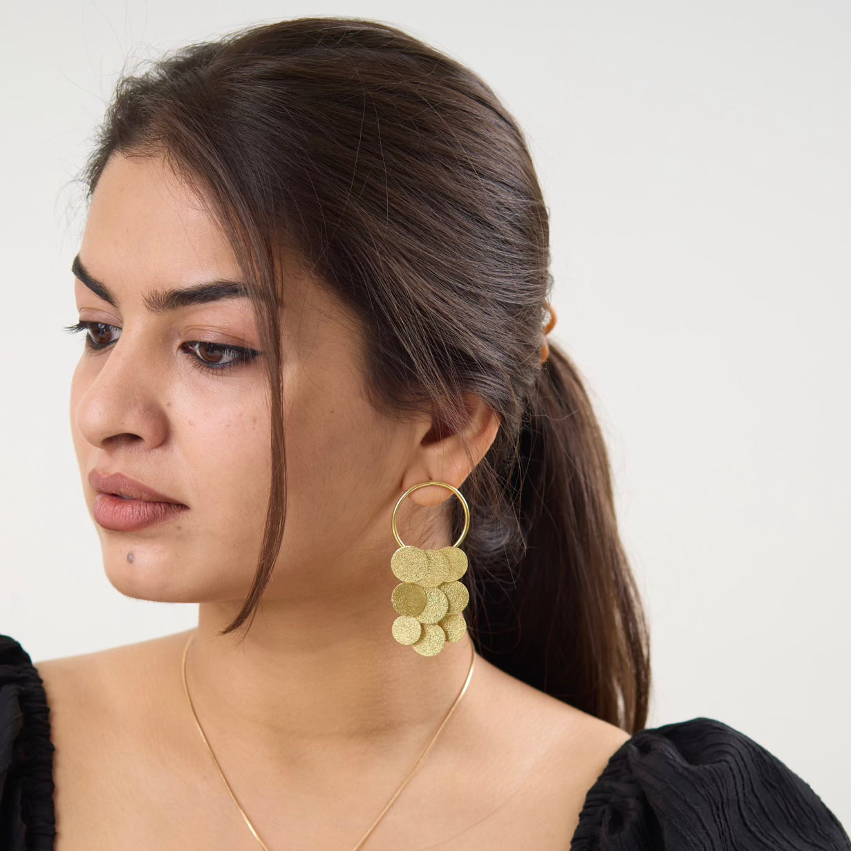 Coin Cascade Earring