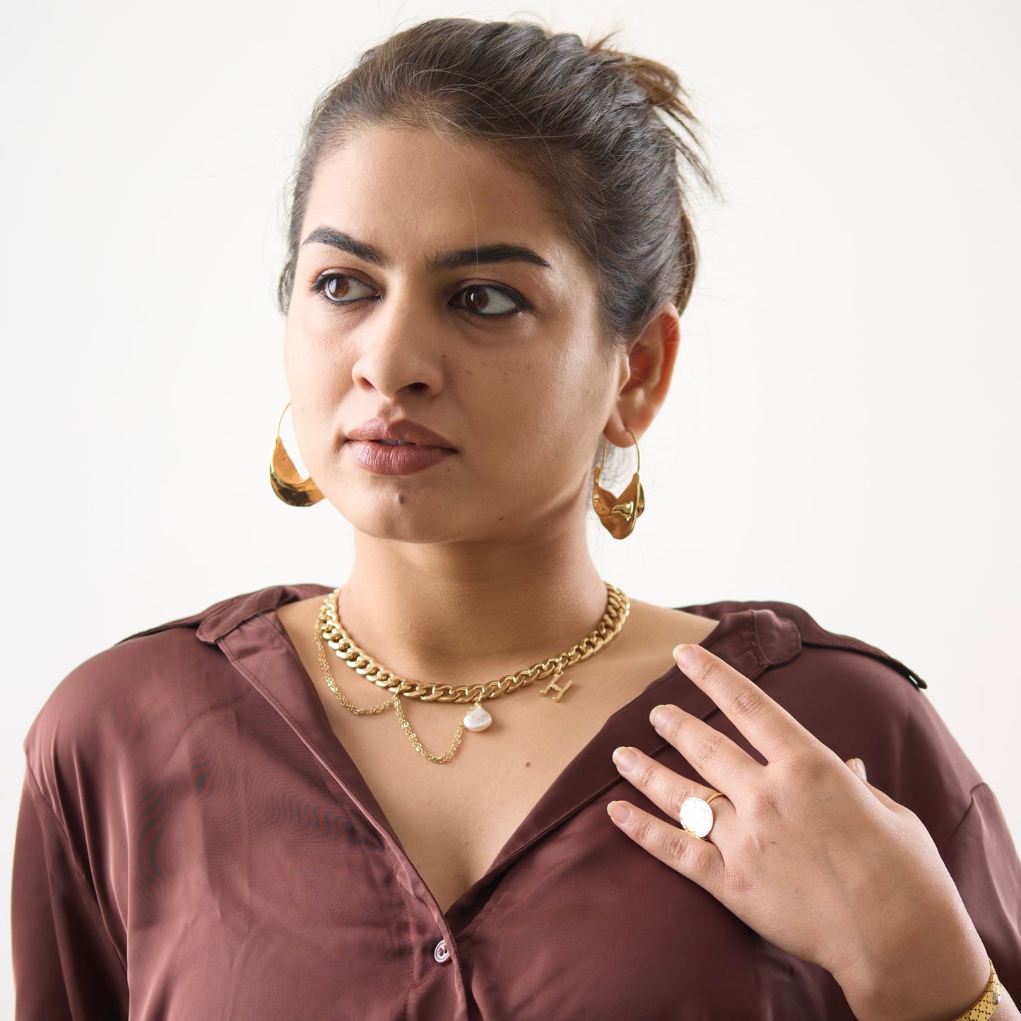 18K Gold Plated Bold Chunky Necklace