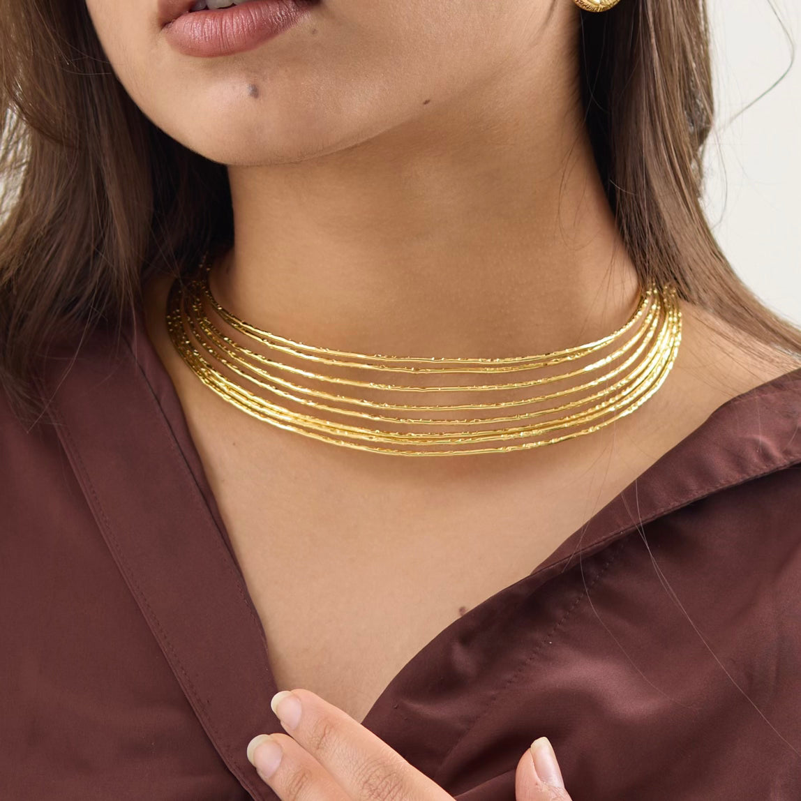 18K Gold Plated Multi Layered Haseli