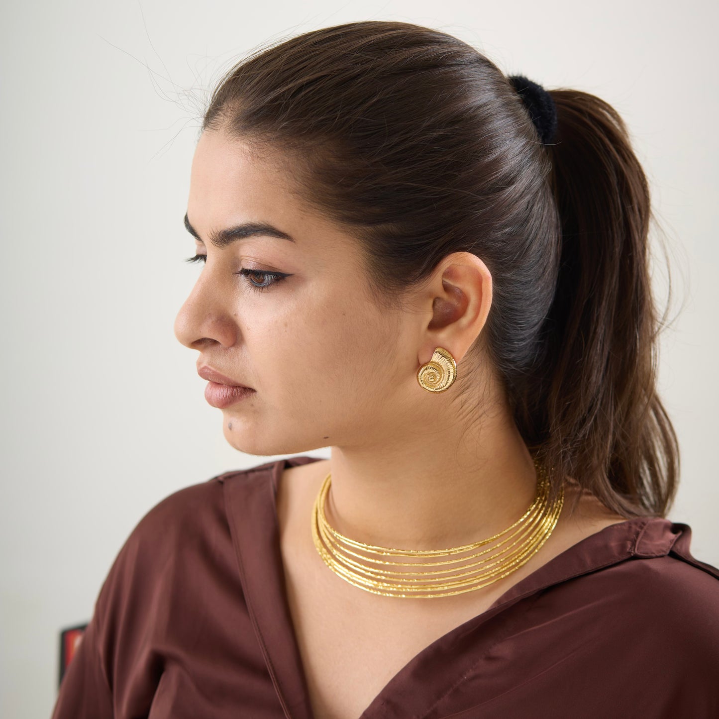 18K Gold Plated Multi Layered Haseli