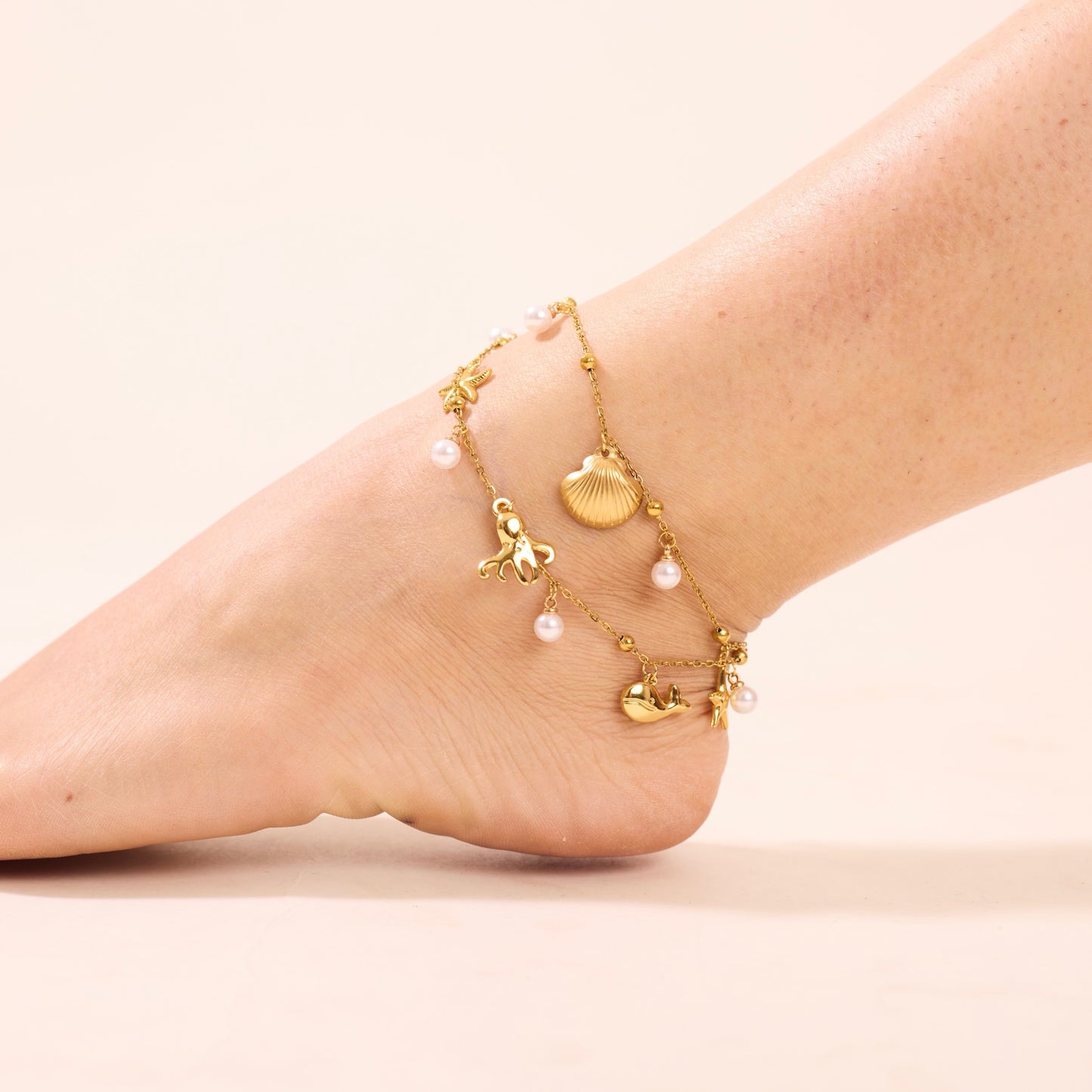 Charms Anklet 18K Gold Plated