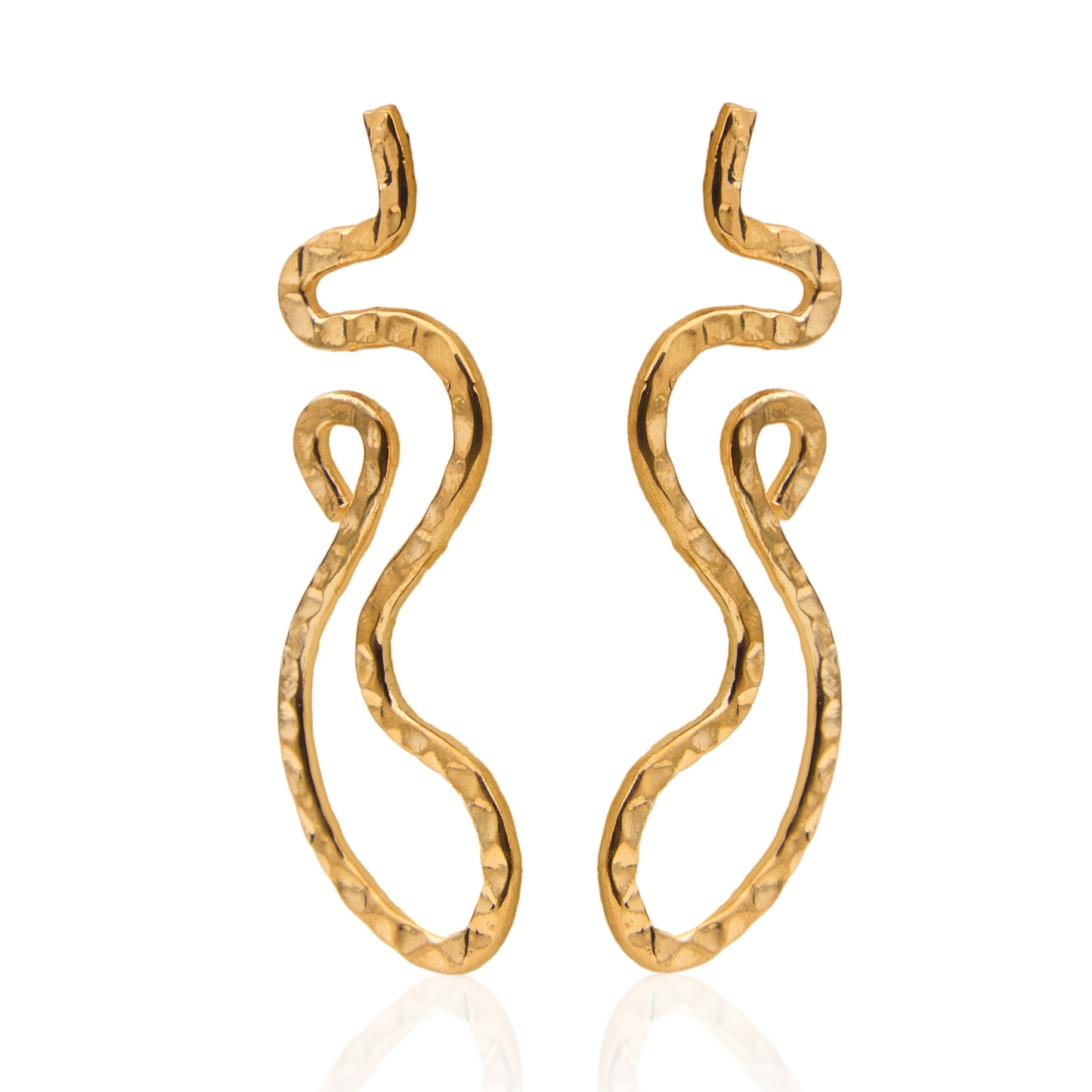 18K Gold Plated Snake Earring