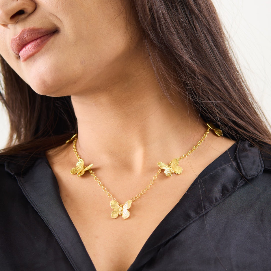 Butterfly Dainty Necklace Set