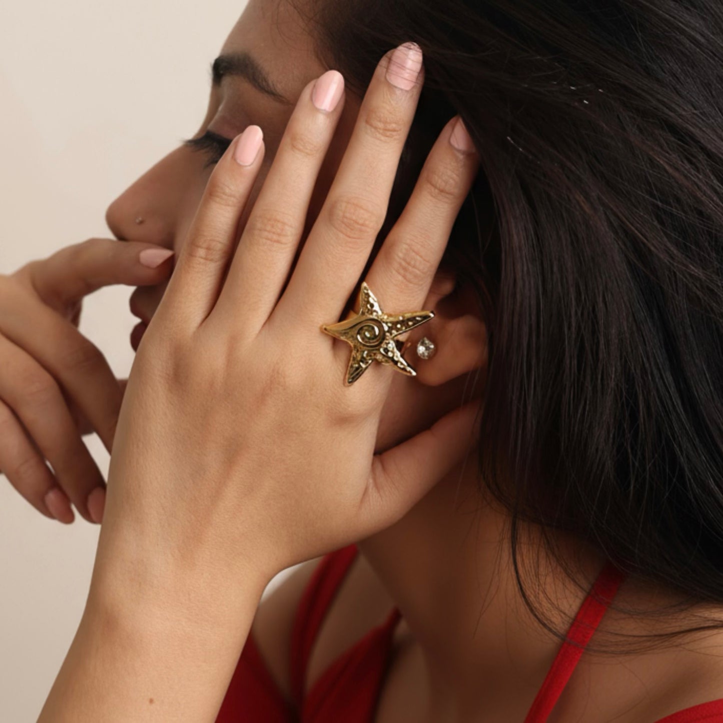 Starfish 18K Gold Plated Ring