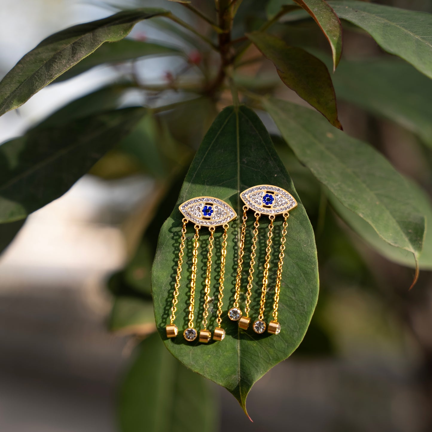 Evil Eye Tassel Earring