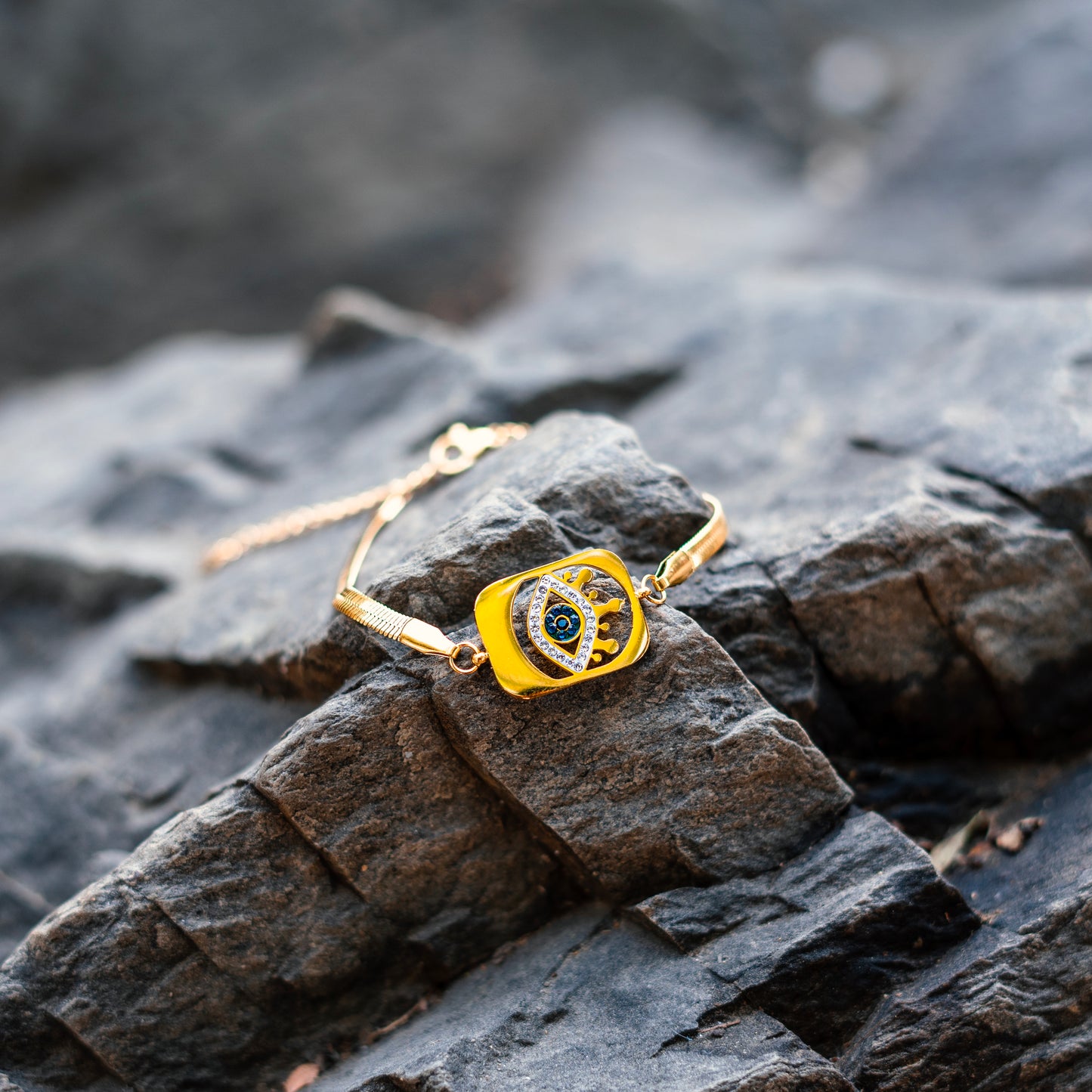 Cubic Evil Eye Bracelete