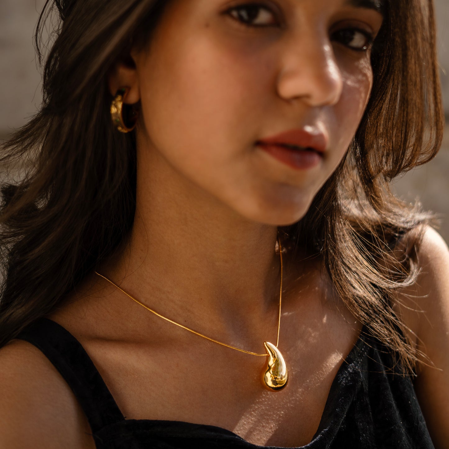 Chunky Tear Drop Necklace