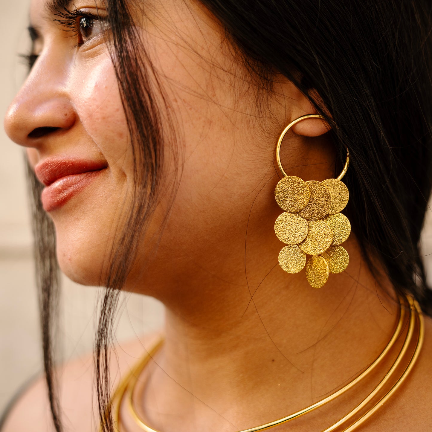 Coin Cascade Earring