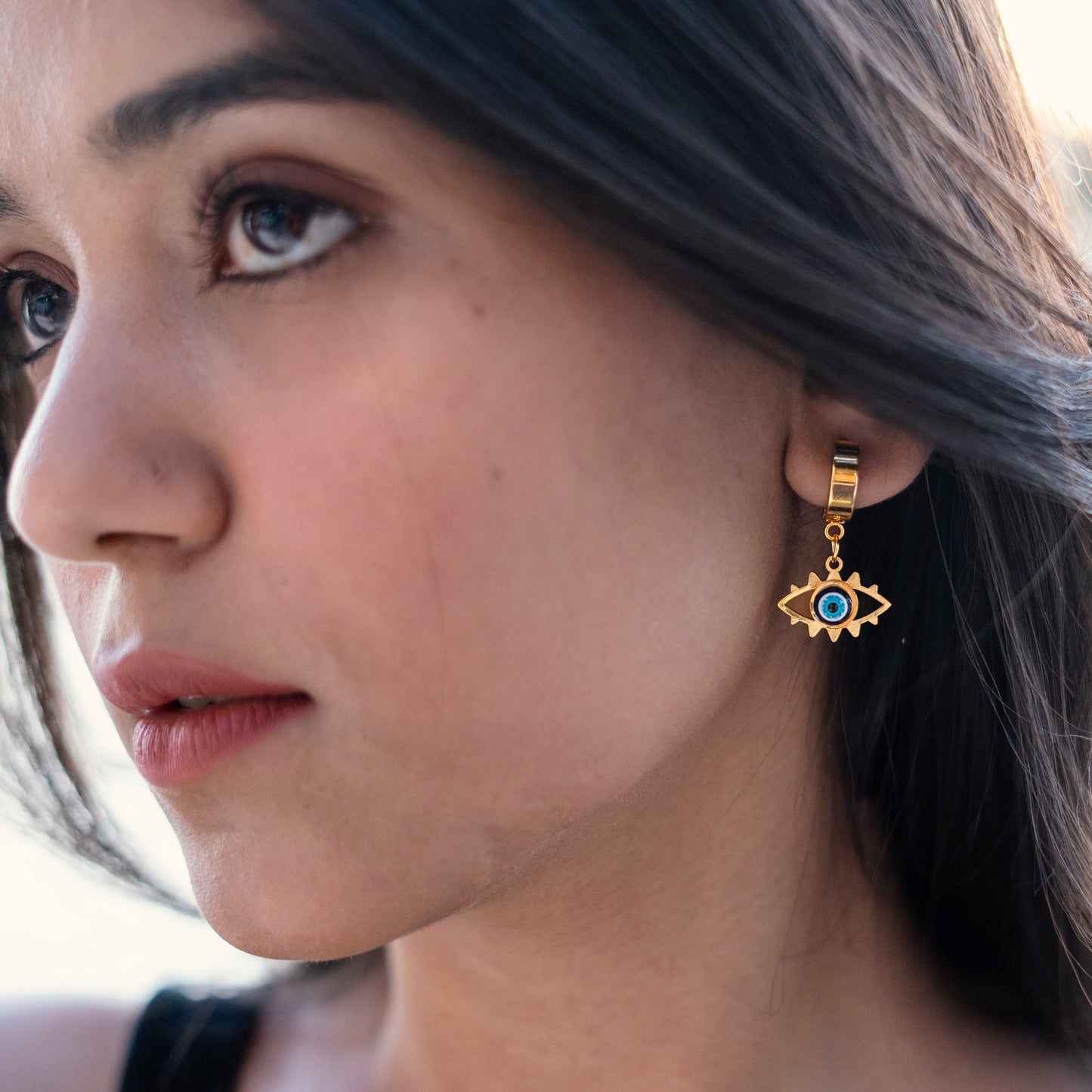 Dangle Evil Eye Earring