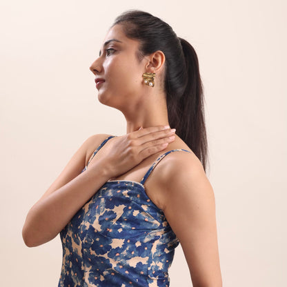 Party Wear Pearl Earring 18K Gold Plated