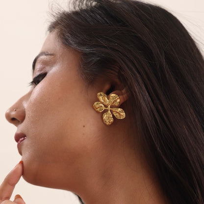 Flower Studs 18K Gold Plated Earring