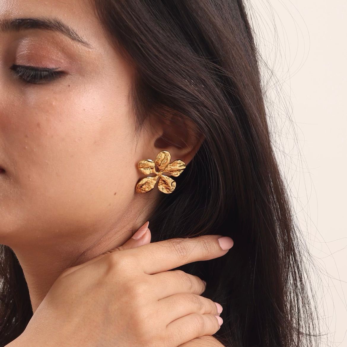 Flower Studs 18K Gold Plated Earring