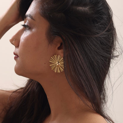 Sunburst Earring 18K Gold Plated