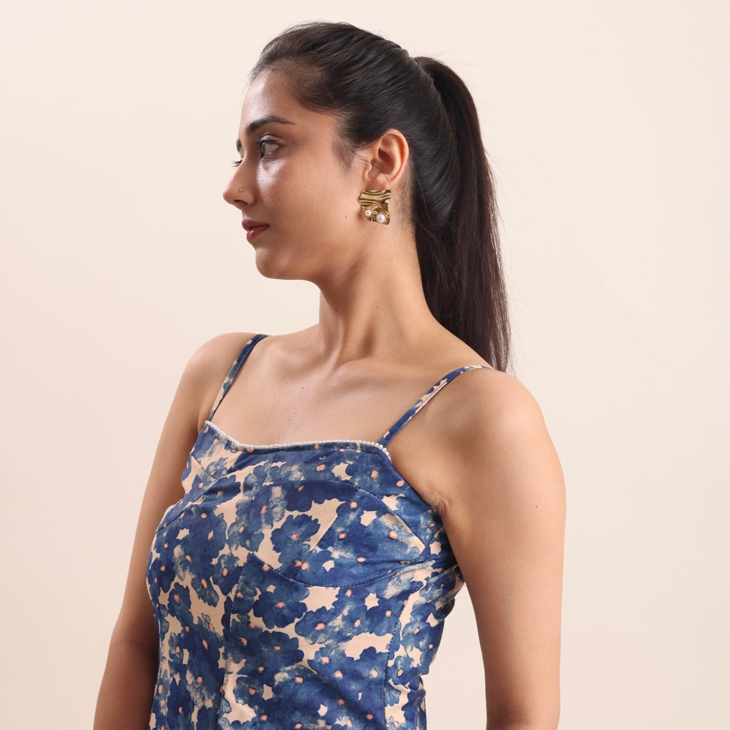 Party Wear Pearl Earring 18K Gold Plated