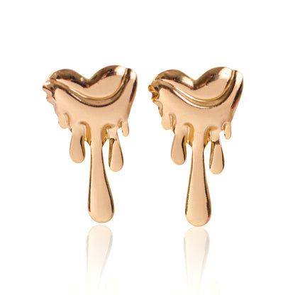 Melting Heart Earring 18K Gold Plated