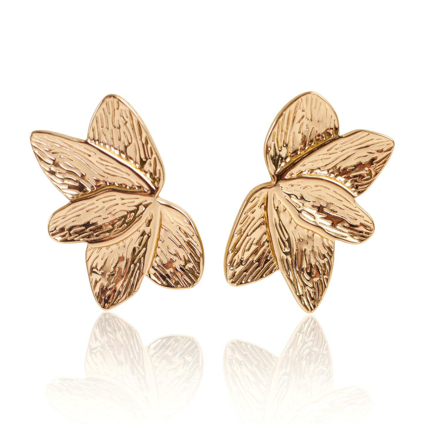 Half Flower 18K Gold Plated  Earring