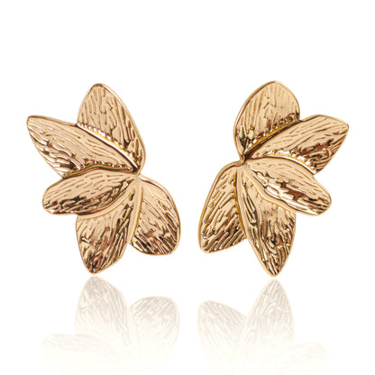 Half Flower 18K Gold Plated  Earring