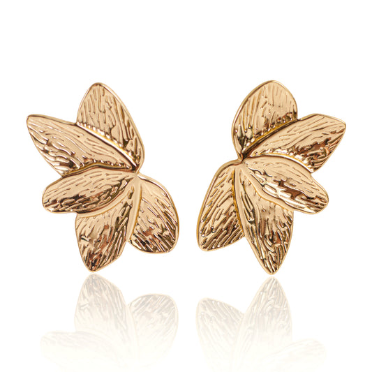 Half Flower 18K Gold Plated  Earring