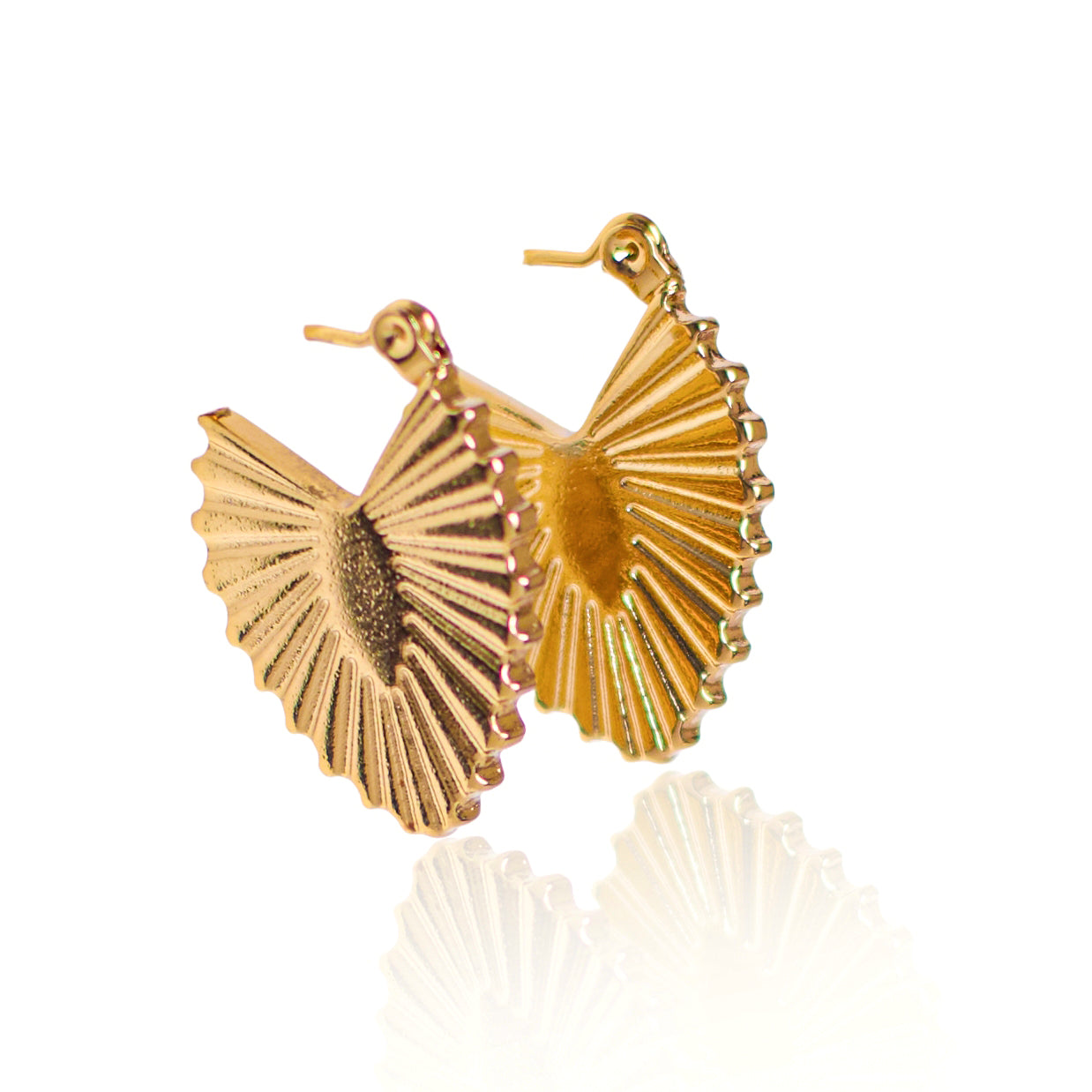 Almond Hoop 18K Gold Plated Earring