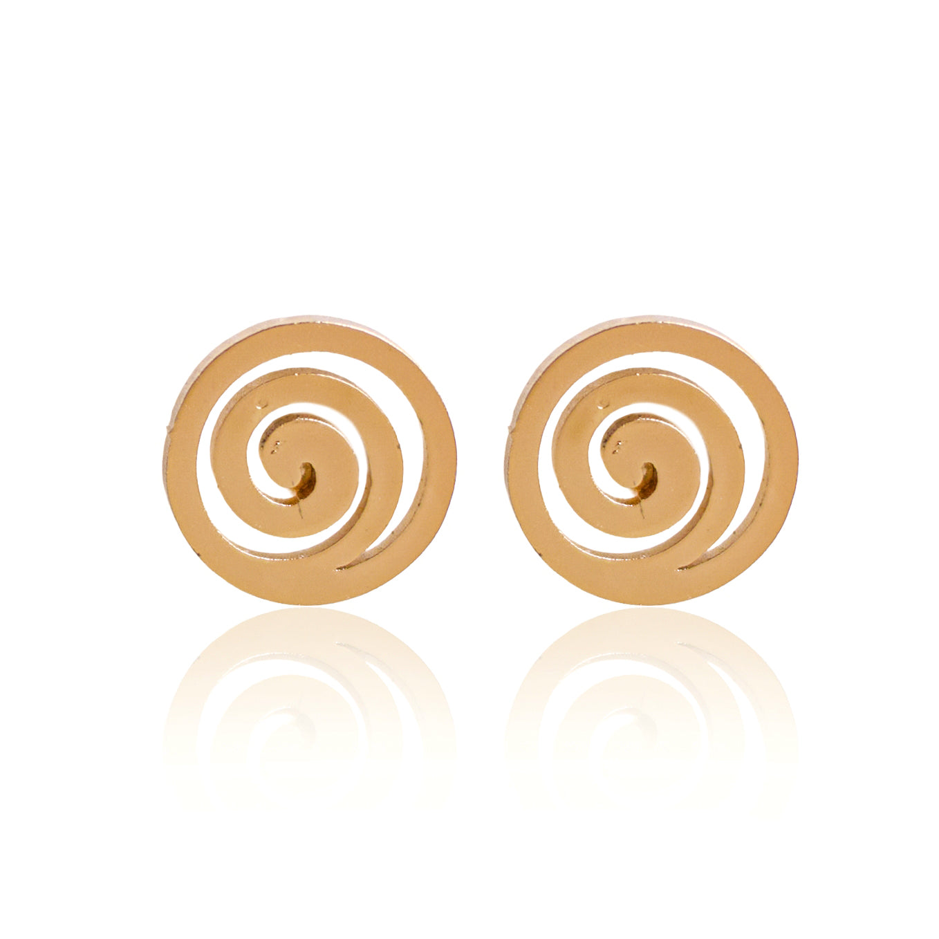 Swirl Studs 18K Gold Plated