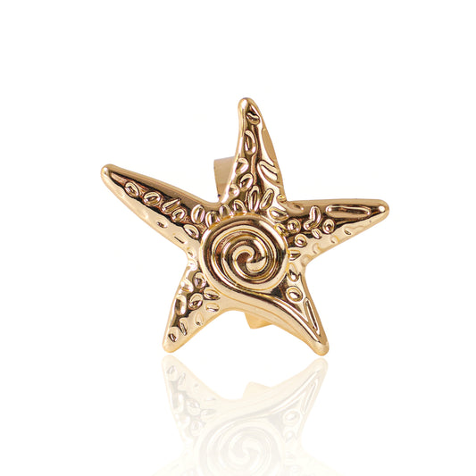 Starfish 18K Gold Plated Ring