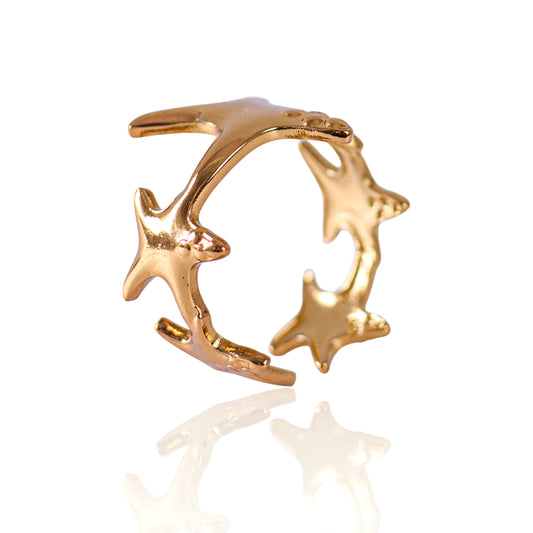 Star 18K Gold Plated Ring