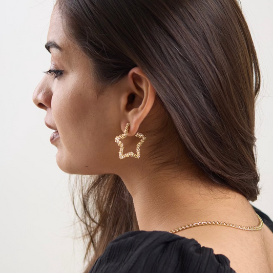 18K Gold Plated Star Shine Earring