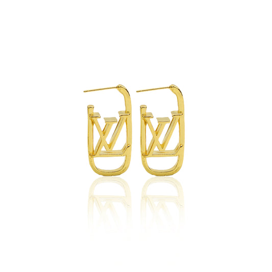 18K Gold Plated LV Earring
