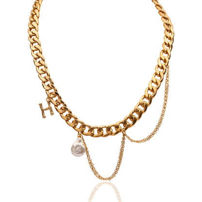 18K Gold Plated Bold Chunky Necklace