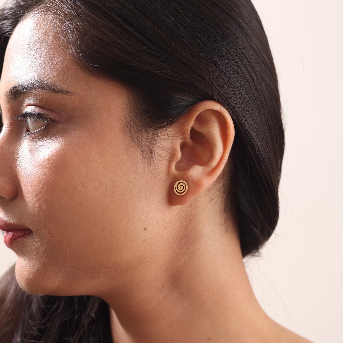 Swirl Studs 18K Gold Plated