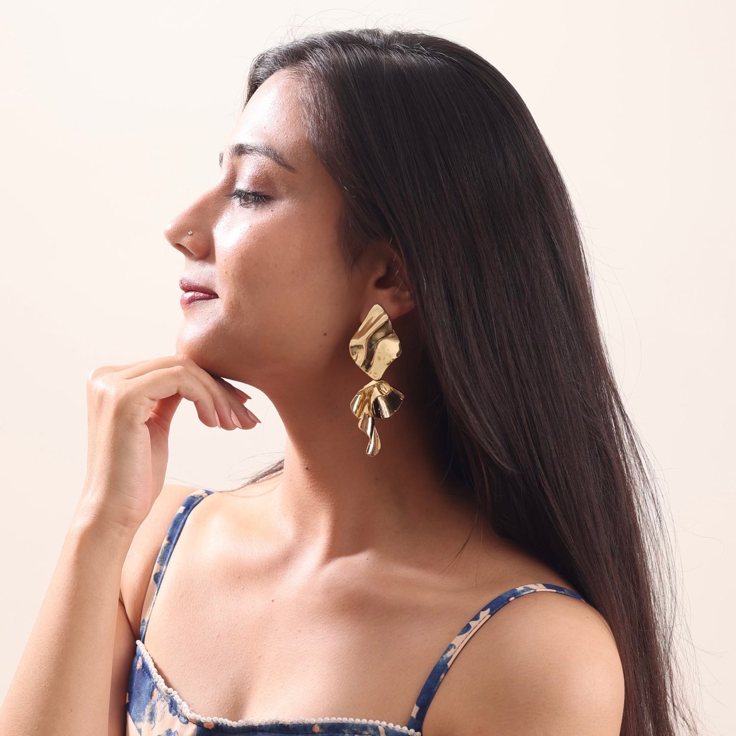 Chunky Party-wear 18K Gold Plated Earring