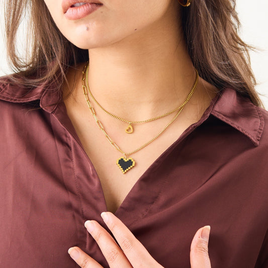 Black Heart Necklace