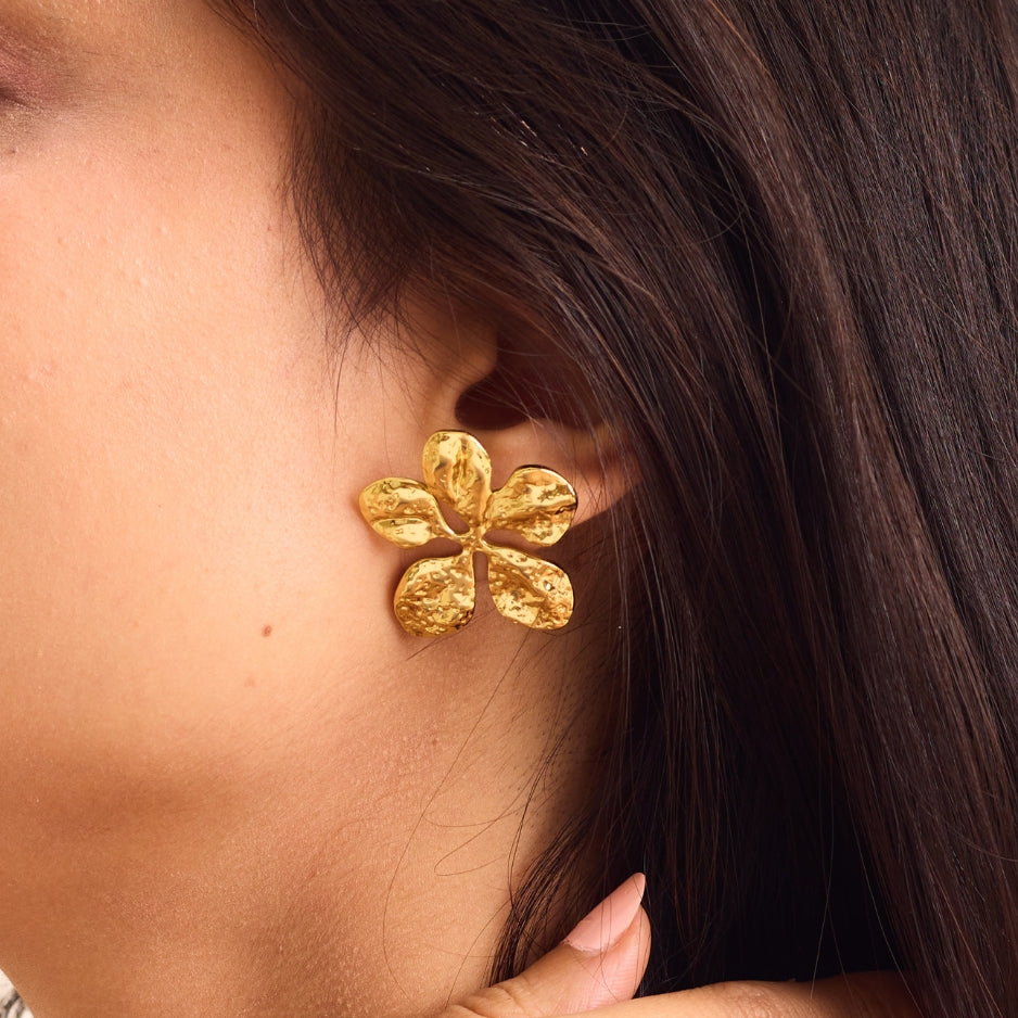 Flower Studs 18K Gold Plated Earring