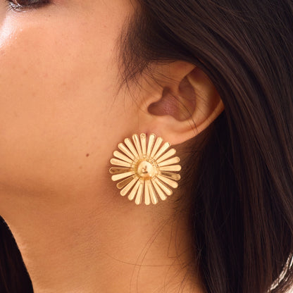 Sunburst Earring 18K Gold Plated
