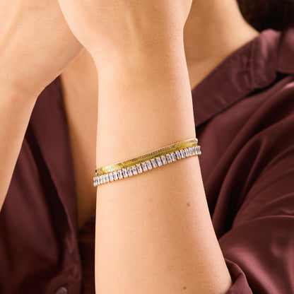 Elegant 18K Gold-Plated Anti-Tarnish Bracelet Set