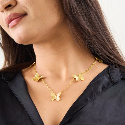 Butterfly Dainty Necklace Set