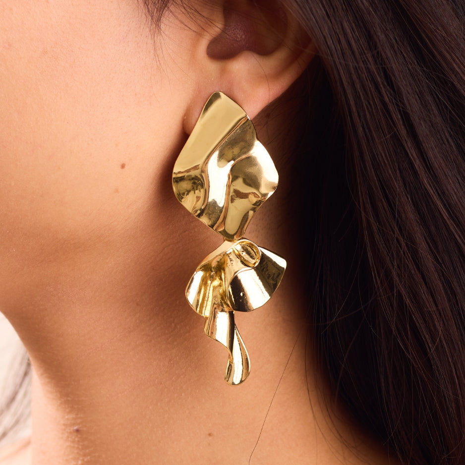 Chunky Party-wear 18K Gold Plated Earring