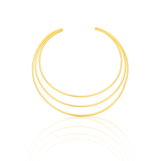 18K Gold Plated Three Layered Hasli