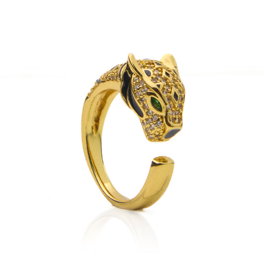 18K Gold Plated Cartier Panther Ring