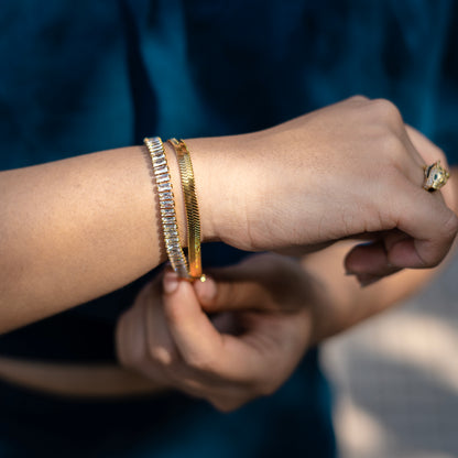 Elegant 18K Gold-Plated Anti-Tarnish Bracelet Set