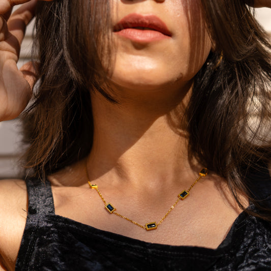 Black Crystal Necklace
