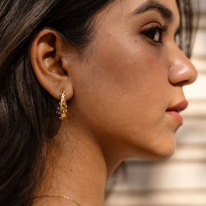 Rhinestone Tear Drop Earring