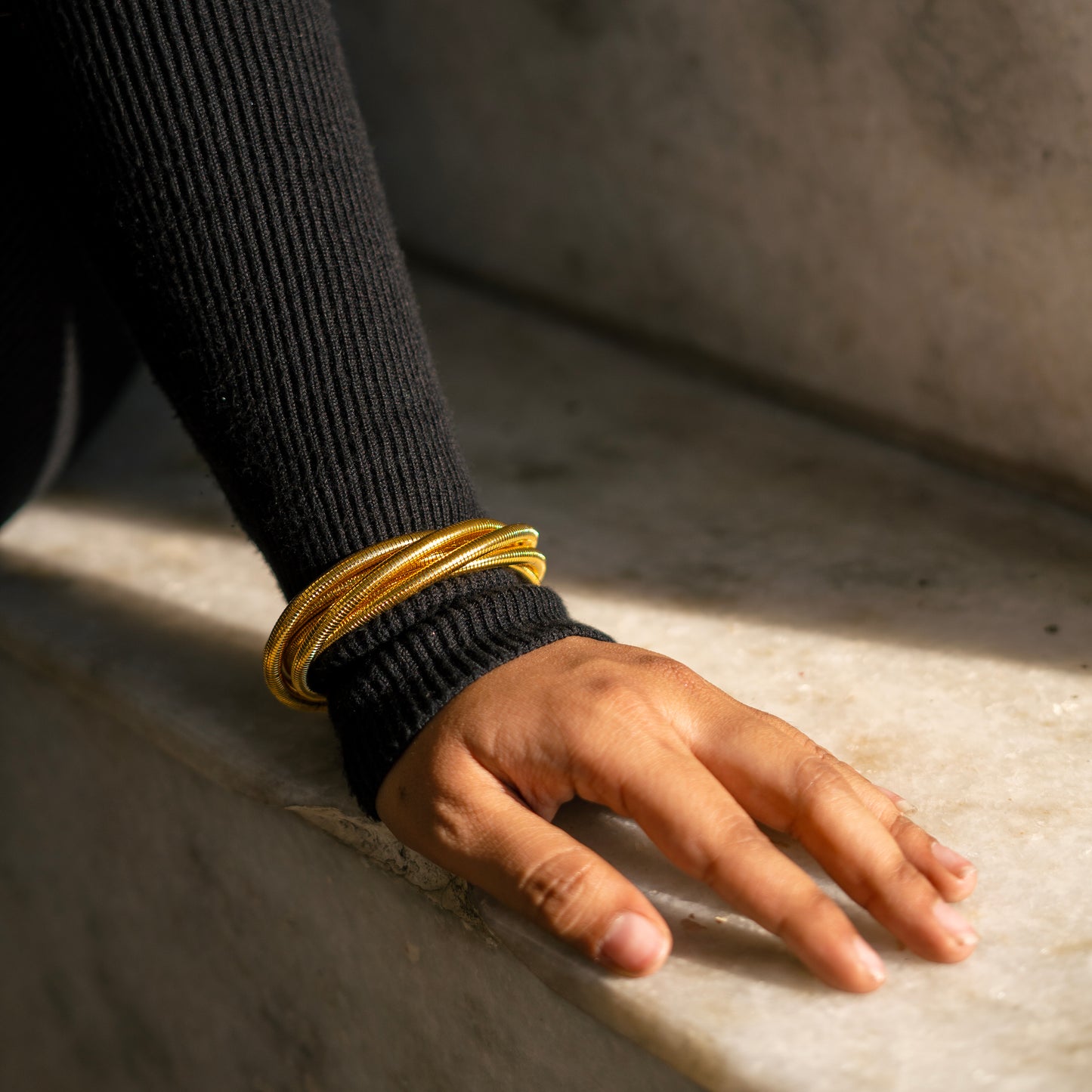 18K Gold Plated Tangled Multistrand Bracelet