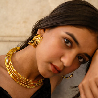18K Gold Plated Multi Layered Haseli