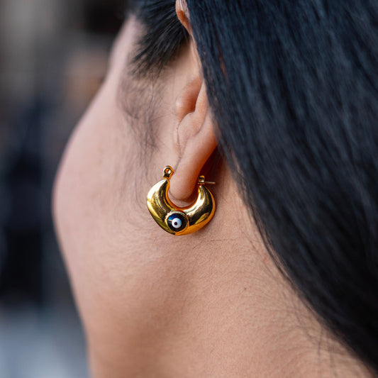 Classic Evil Eye Hoops