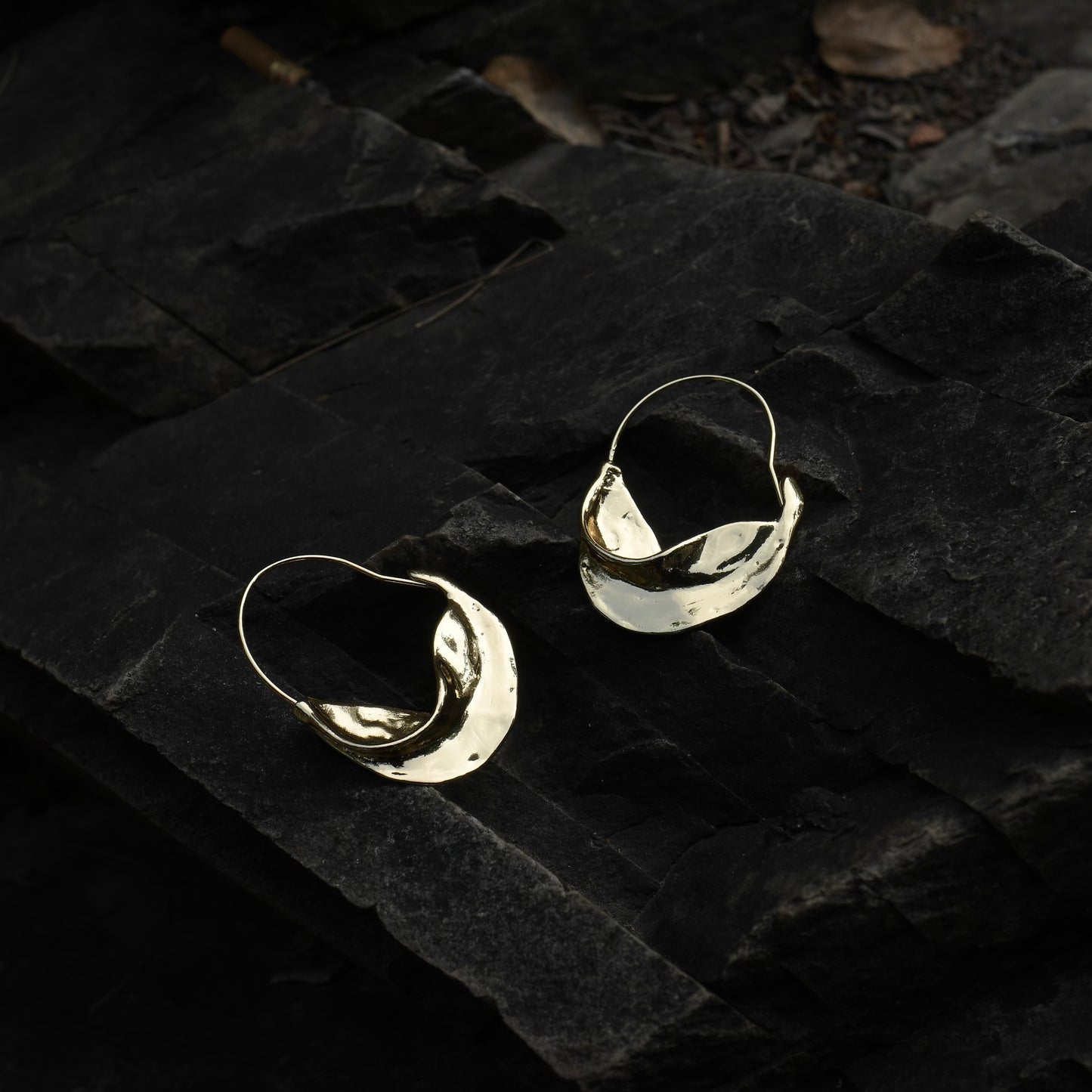 18K Gold Plated Basket Earring