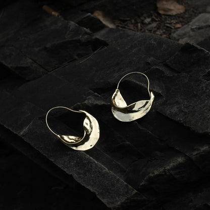 18K Gold Plated Basket Earring