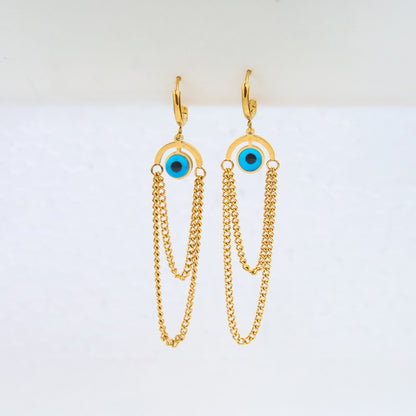 Turquoise Evil Eye Earring