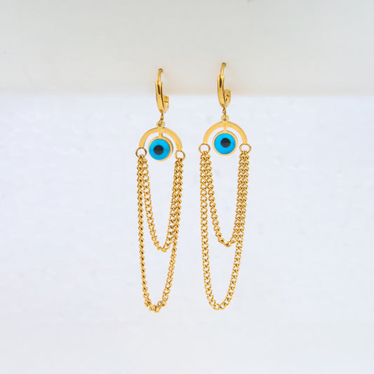 Turquoise Evil Eye Earring