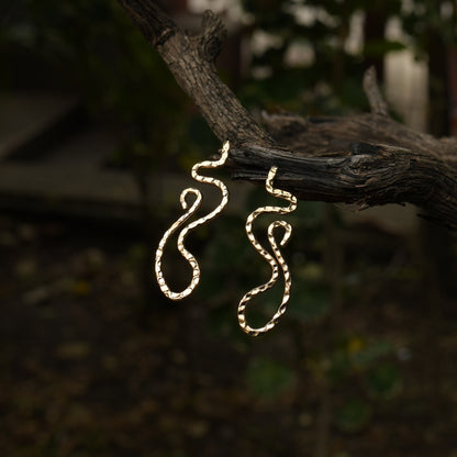 18K Gold Plated Snake Earring